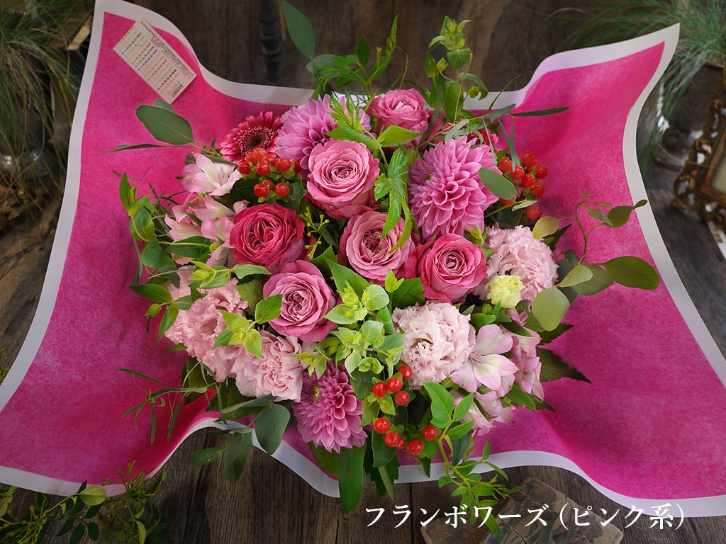 ナチュラルバスケットアレンジメント｜Lサイズ｜選べる5色