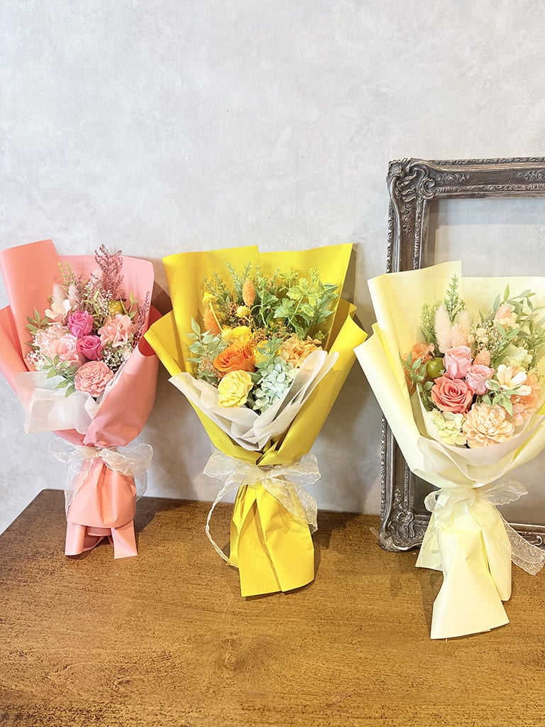【大阪店限定|店頭受取】プリザーブドフラワーブーケ(パステル)