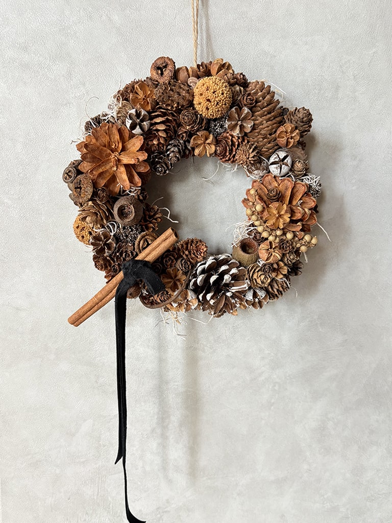 大阪店オリジナル｜一点物】木の実のナチュラルリース｜送料込み