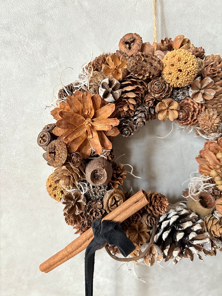 【大阪店オリジナル|一点物】木の実のナチュラルリース|送料込み*