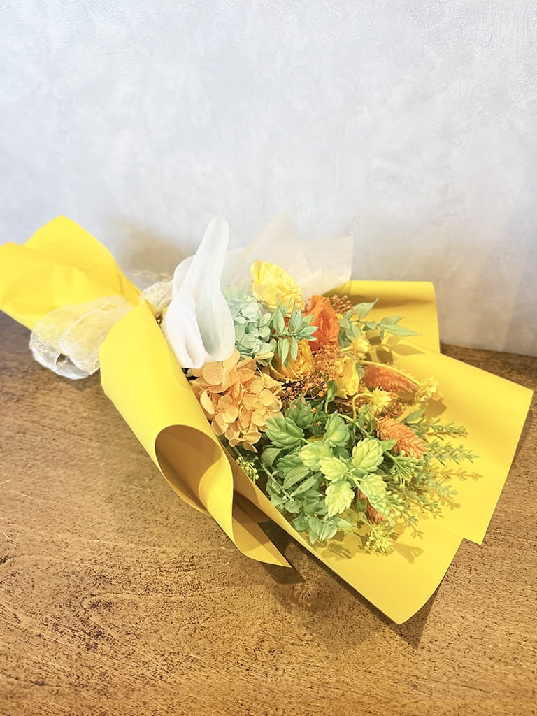 【大阪店限定｜店頭受取】プリザーブドフラワーブーケ（シトロン）