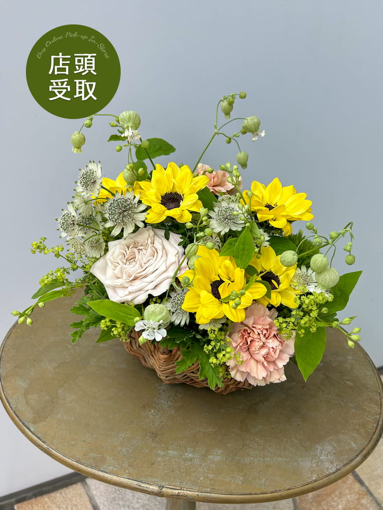 【大崎店限定｜店頭受取】季節のパニエアレンジメント -Early Summer Ver.-
