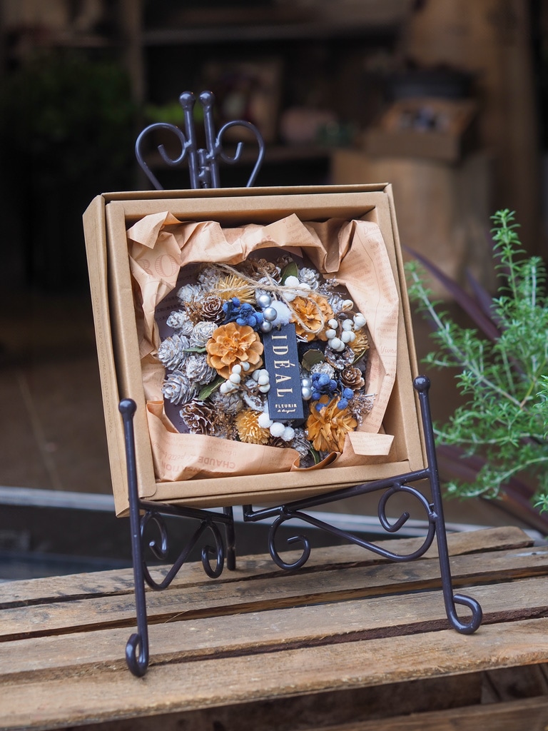 季節のナチュラルリース ｜SSサイズ -ナチュラルホワイト