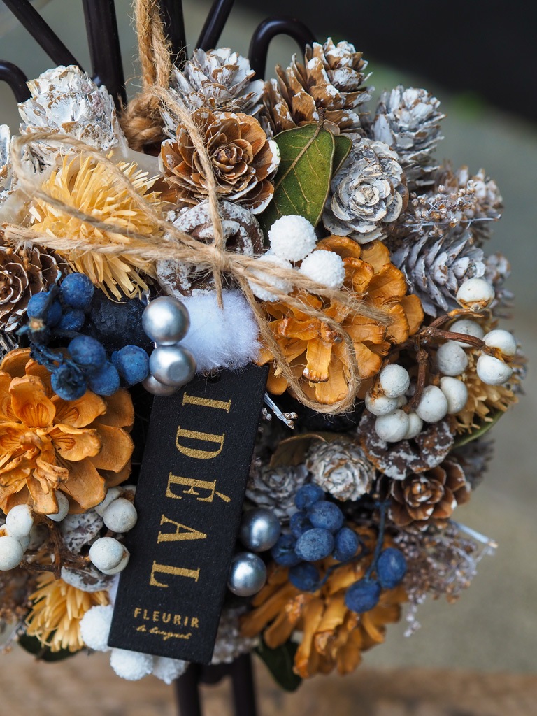 季節のナチュラルリース ｜SSサイズ　-ナチュラルホワイト-