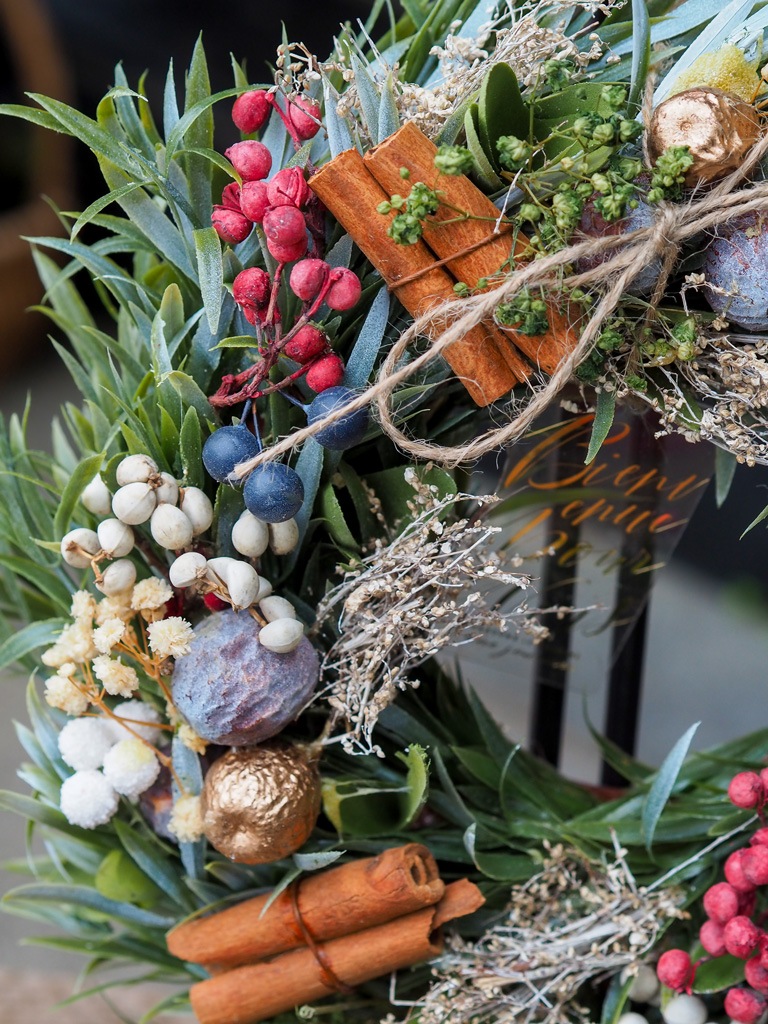 季節のナチュラルリース ｜Mサイズ　-ナチュラル