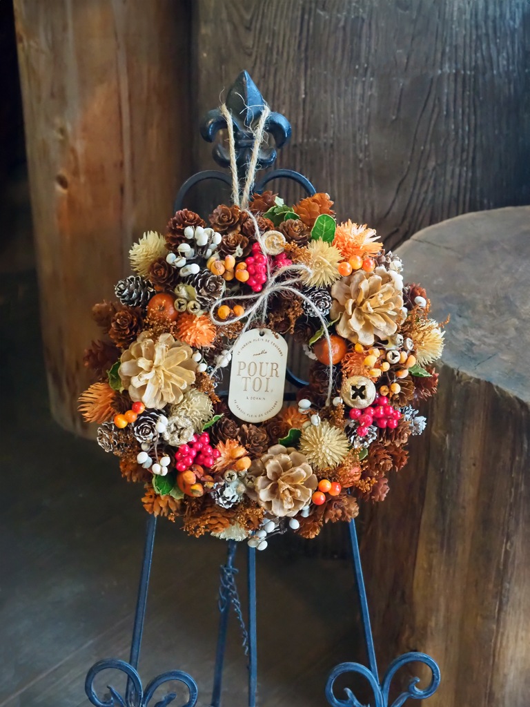 季節のナチュラルリース -ハーベスト オレンジ- | シーズナル | レ  