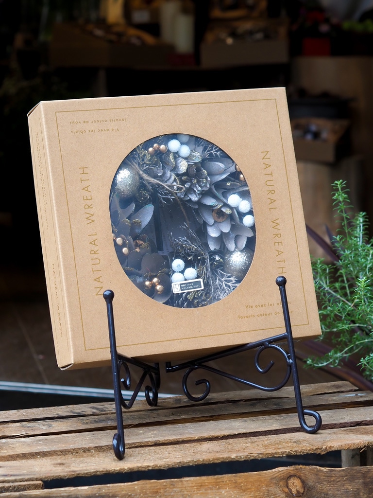 【大崎店限定｜店頭受取】季節のナチュラルリース ｜Mサイズ　-ホワイトゴールド-