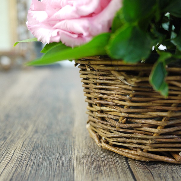 【giftee対象商品】ナチュラルバスケットアレンジメント｜パステル