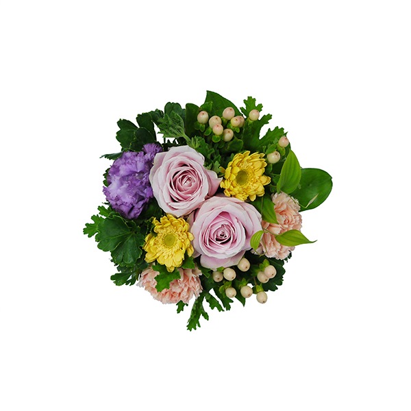 【giftee対象商品】ナチュラルバスケットアレンジメント｜パステル