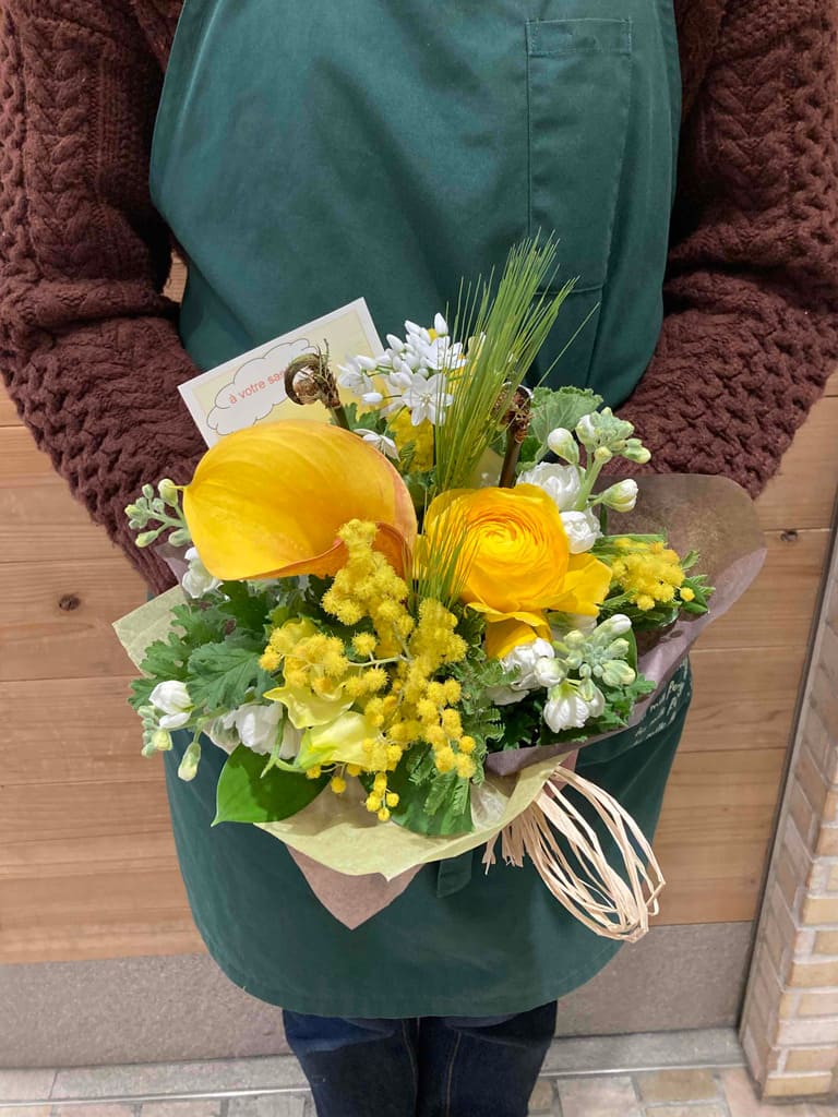 アトレ恵比寿店オリジナル A Votre Sante ア ヴォートル サンテ ミモザver 期間限定 シーズナル レミルフォイユドゥリベルテ 花 ギフト 通販