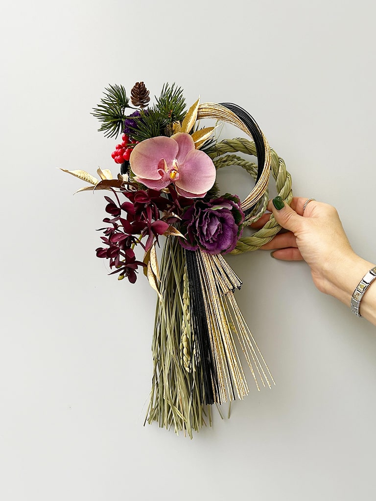 【大崎店オリジナル｜一点物】お正月 しめ飾り ｜ 紫