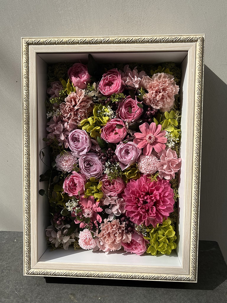 【大阪店オリジナル】プリザーブドフラワーフレーム｜送料込み*