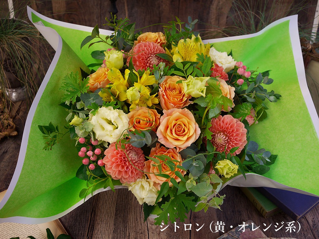 【店頭受取】ナチュラルバスケットアレンジメント｜Lサイズ｜選べる5色