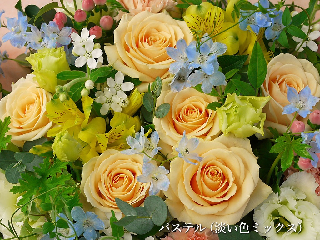 【店頭受取】ナチュラルバスケットアレンジメント｜Lサイズ｜選べる5色