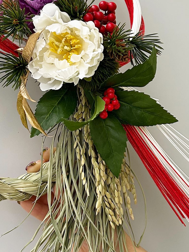 大崎店オリジナル｜一点物 | 店頭受取】お正月 しめ飾り ｜黄×白