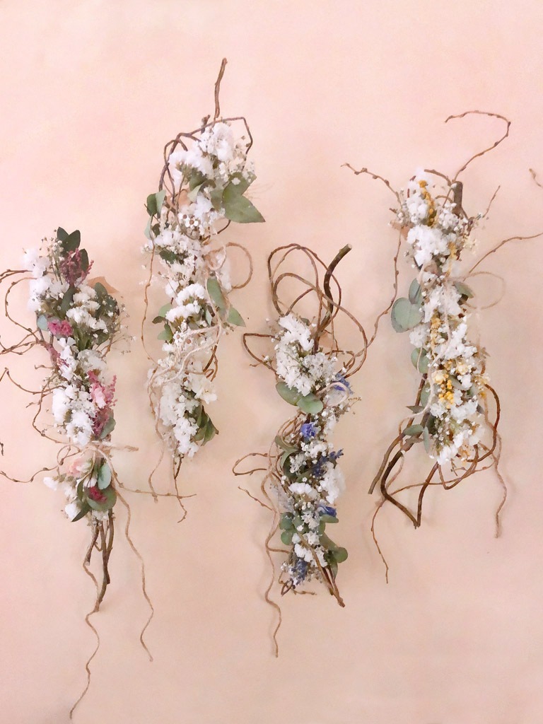 Links Umeda店オリジナル 店頭受取 ドライフラワーのナチュラルガーランド 選べる4色 スタイル インテリア雑貨 レミルフォイユドゥリベルテ 花 ギフト 通販
