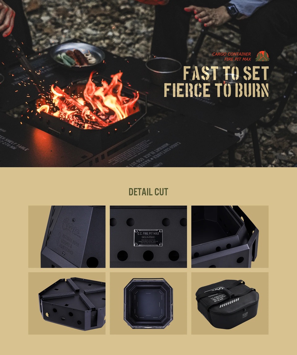CARGO CONTAINER FIRE PIT MAX｜キャンプ用品ならLiberty Base