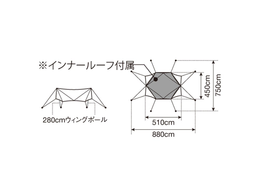 Snowpeak TAKIBIタープ オクタ TP-430｜キャンプ用品ならLiberty Base