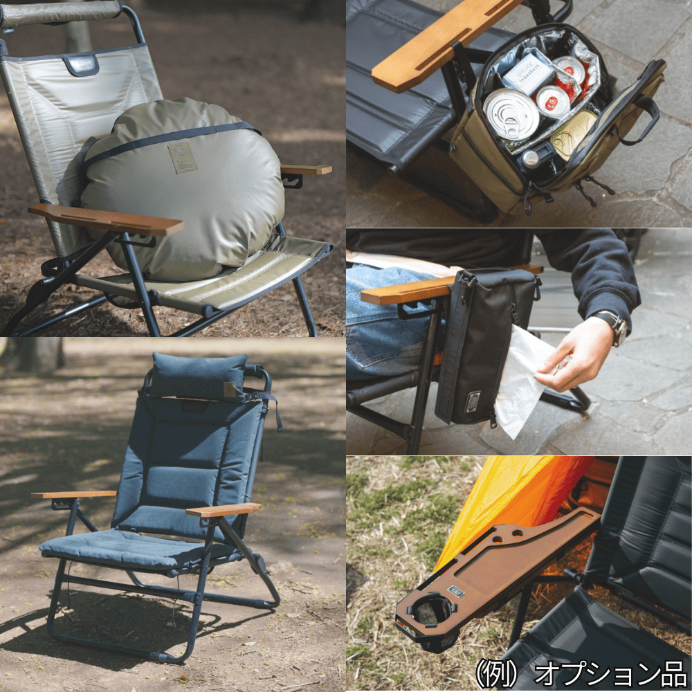 AS2OV HIGH BACK RECLINING CHAIR ハイバックローバーチェア ブラック