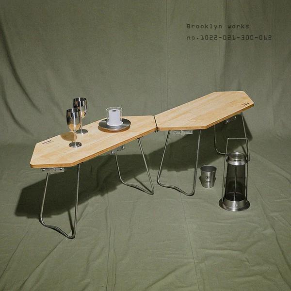 BROOKLYN WORKS アウトドアテーブル ウッド調 BROOKLYN WORKS WOOD MIX TABLE｜キャンプ用品ならLiberty Base