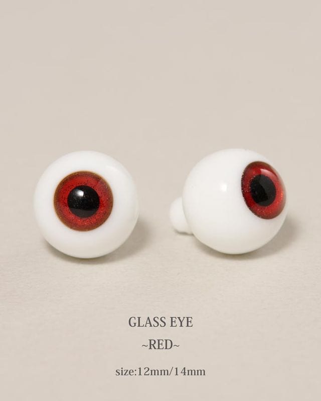 グラスアイ/レッド 12mm・14mm