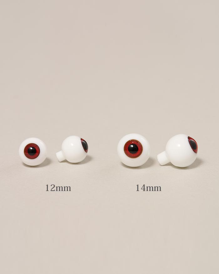 グラスアイ/レッド 12mm・14mm
