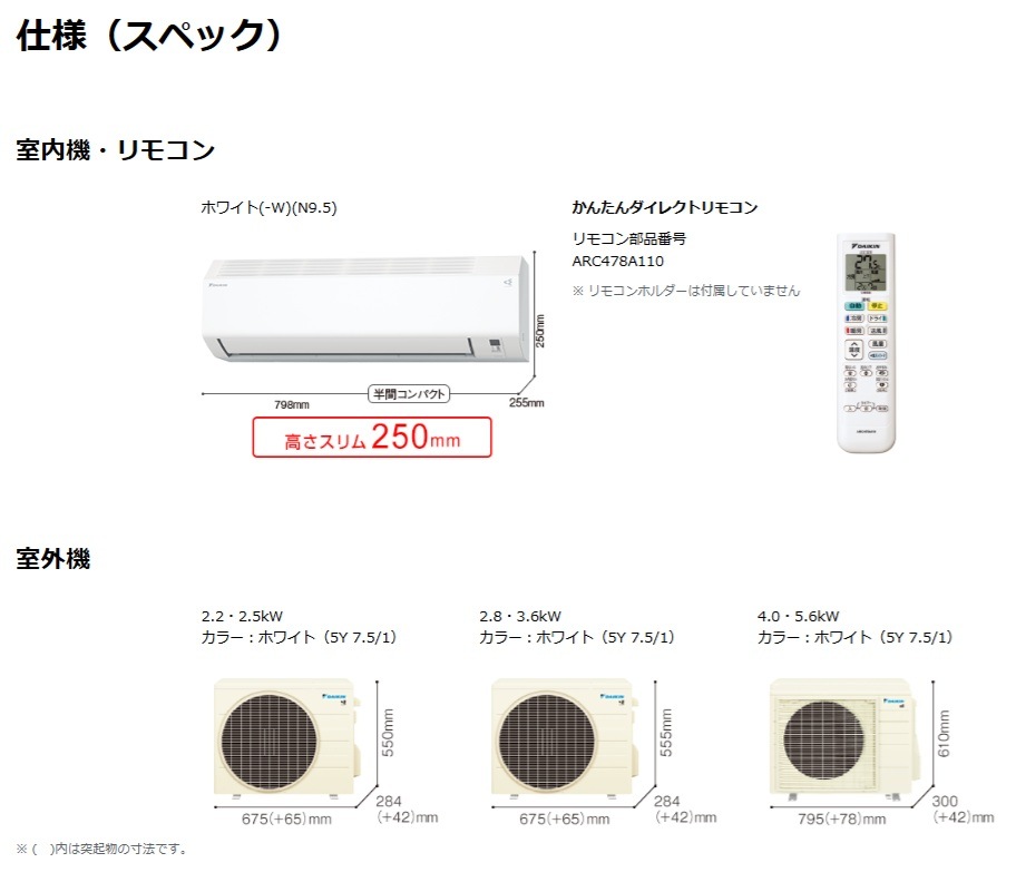 �������� S285ATES-W �롼�२������ 2.8kW ñ��100V 10�� 2025ǯ��ǥ� DAIKIN