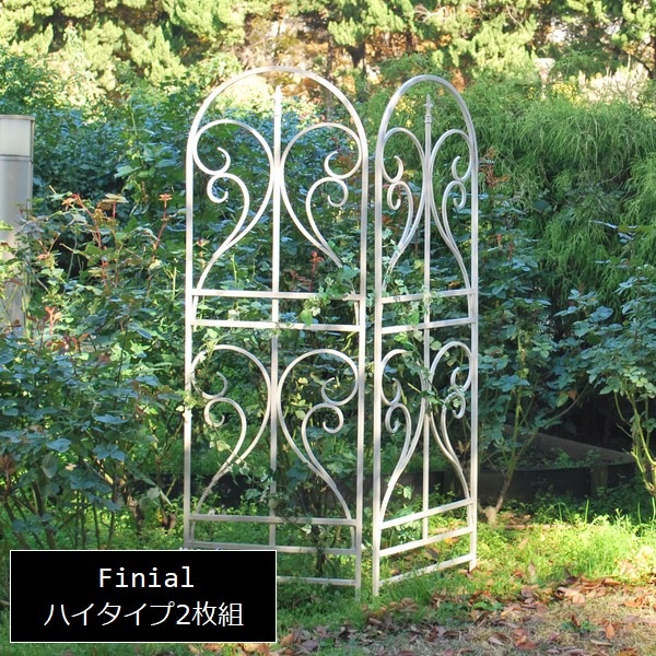 アイアンフェンス 幅54.5cm 2枚組 ホワイト (IF-FN7950-2P-WHT) ハイ 