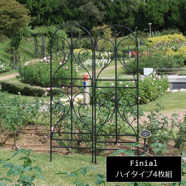 アイアンフェンス 幅54.5cm 4枚組 ブラック (IF-FN7950-4P-BLK) ハイ