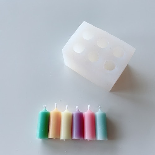 残りわずか】シリコン ミニキャンドル型 1cm×3cm キャンドルモールド