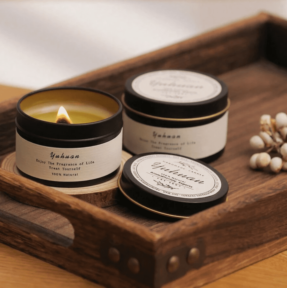 アロマキャンドル ムスクの香りでリラックス ウッドウィック 倒れ