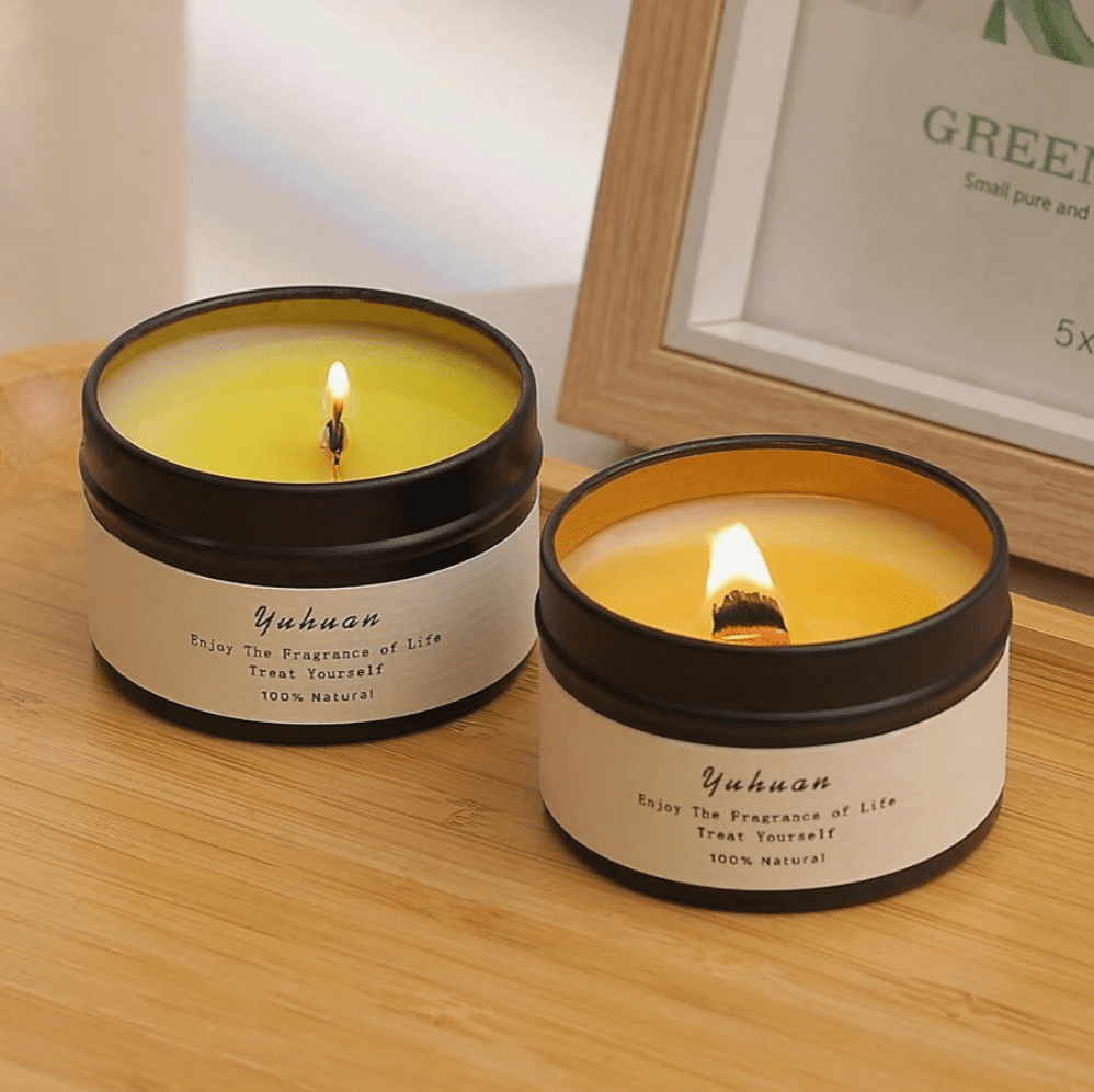 アロマキャンドル ムスクの香りでリラックス ウッドウィック 倒れ