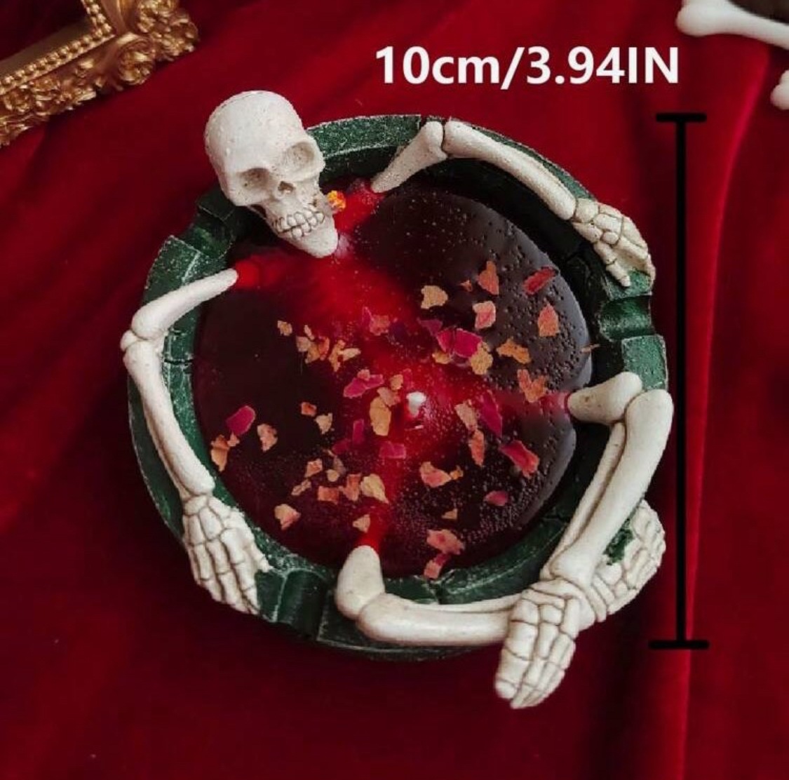 ハロウィン 飾り 風呂に入った骸骨キャンドル スカル ガイコツ