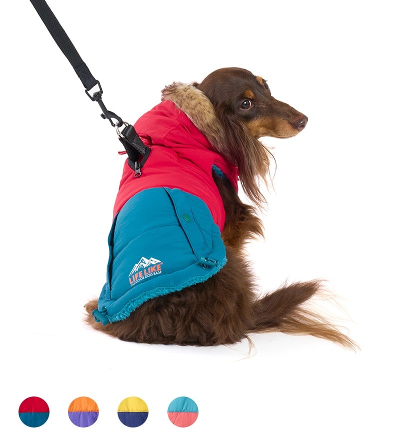 新品タグ付 PRIDEBIS ラビットファー 毛皮 アームカバー 暖 クリスマス バイカラーハーネス | AW Clothes(秋冬洋服) | LIFE LIKE 【犬