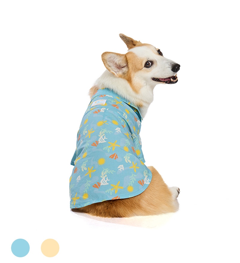 マリンパターンアロハシャツ