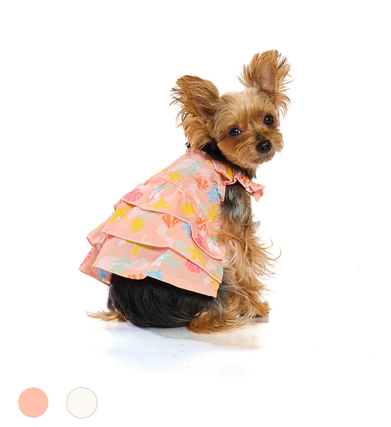 マリンパターンアロハワンピ