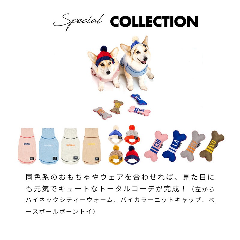 バイカラーニットキャップ