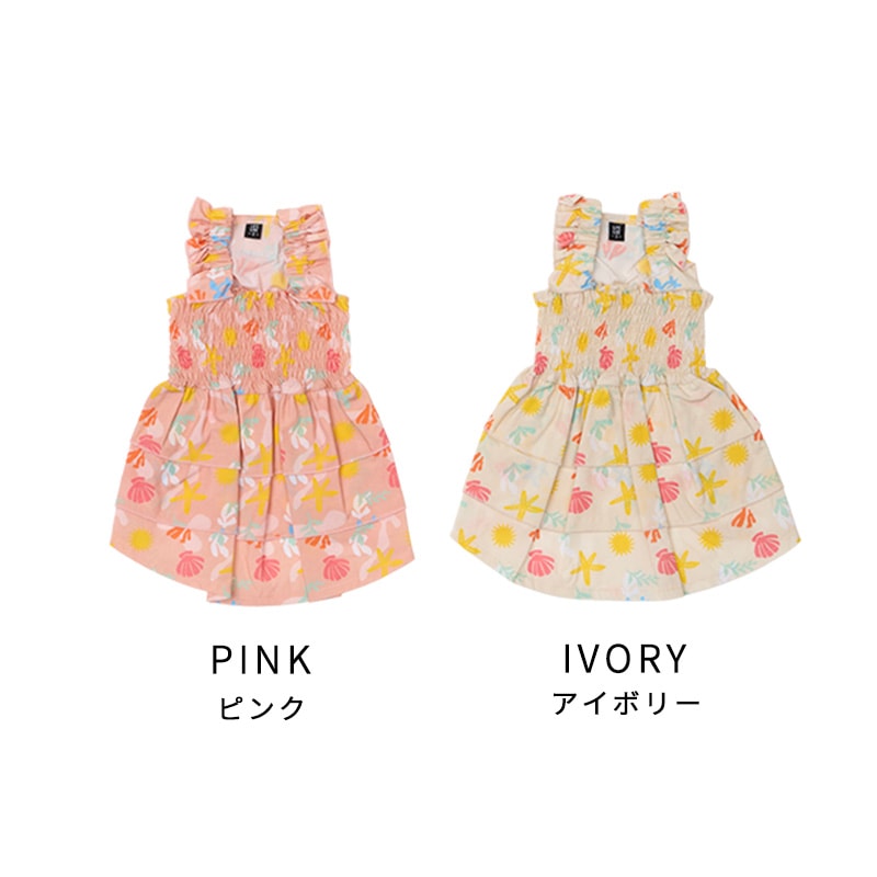 マリンパターンアロハワンピ