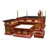 【寺院仏具】朱塗り　3.5尺　二重大壇・護摩壇　馨台付（ケイ台）タイプ 　密教法具　祈祷・供養・護摩焚き　国内自社工場制作の高級木製仏具　(受注生産品)(商品番号11155s）|大壇・二畳台