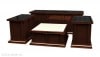 【寺院仏具】潤み塗り　略型3.5尺密壇(登高座)４点セット(受注生産品)(商品番号10022u)|登高座・密壇 