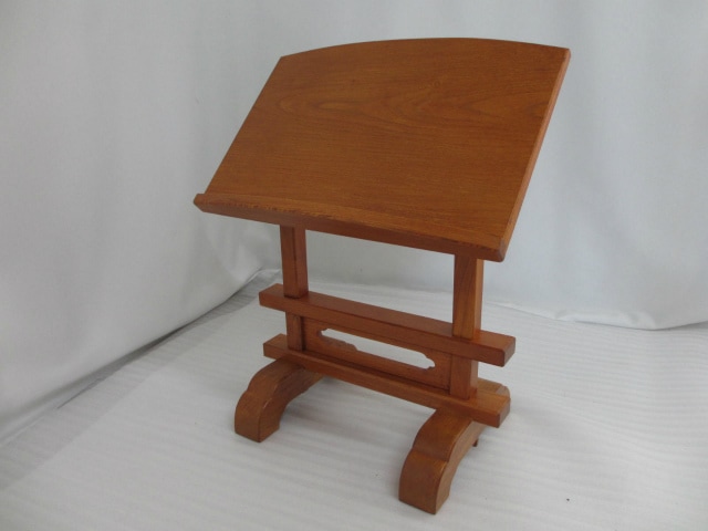 【特別販売品】見台⑤　欅調仕上げ14号(幅約42.5cm×高さ約53cm×奥行約26cm) 在庫品特価 管理番号「5017」