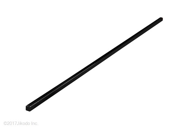 【受注生産品院用ＤＩＹ販売】長さ120㎝太さ1.5㎝　角型棒(2面塗り)　　黒塗り　お寺の内装工事やリフォーム用部材に最適 　※色・サイズ調整可能(商品番号11211k)