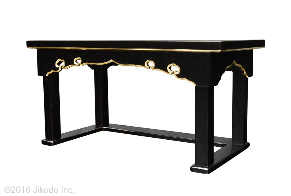 【寺院仏具】黒塗り　幅60センチ 高級花台 安心の国産品 自社工場にて製作 木製高級寺院仏具通販(受注生産品)(商品番号11239k)