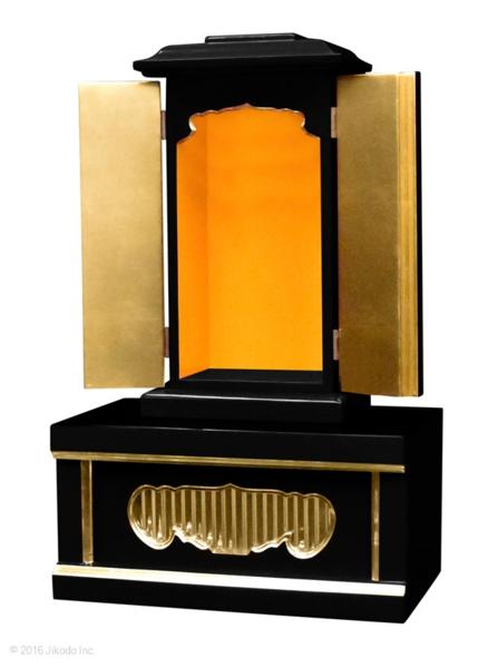 朱塗り　角厨子11号と幅30センチの一間仏像台セット　国内自社工場制作(商品番号10192s)(受注生産品)