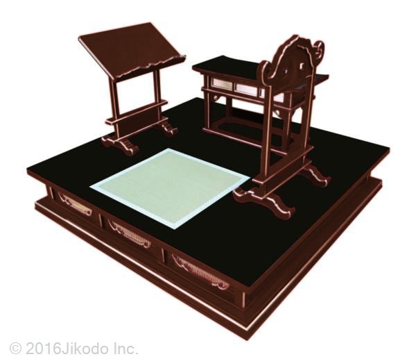 【寺院仏具】潤み塗り　二畳台4点セット 幅150センチ 国内自社工場製作 木製高級寺院仏具通販(受注生産品)(商品番号11253u)
