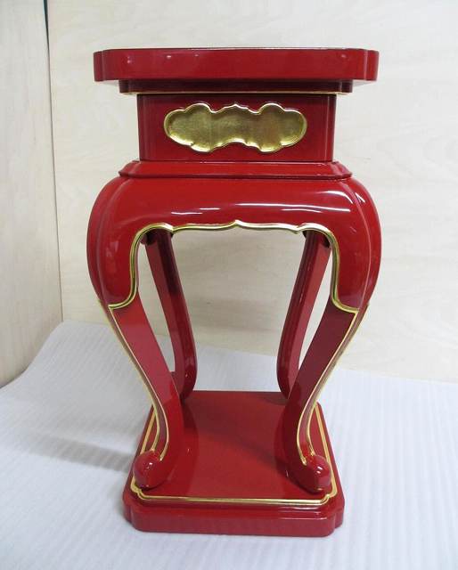【受注生産品、限定サイズの特価品】中央香台　高さ約61㎝　NO.4(職人1人1人手作りの為、アール曲線等多少変わります。画像は見本です)(商品番号mt103）(発送まで約35日)