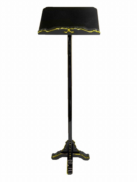 【受注生産品、限定サイズの特価品】1本足見台　幅42.5センチ 選べる３色(黒・朱・潤み)　国内自社工場で製作品　(商品番号mt102）(発送まで約35日）