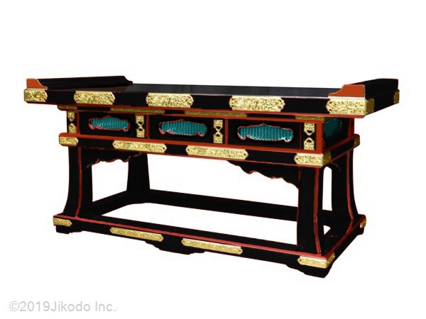 【受注生産品販売】黒面朱　高級導師机　上卓や焼香机にも 安心の自社工場にて制作　木製高級寺院仏具通販(商品番号10215k)