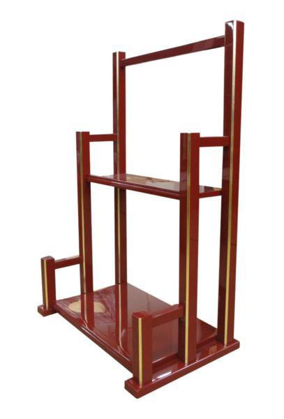 【特別販売展示品】朱塗り　二段塔婆立て　国産品(幅約77cm×高さ約120cm×奥行約50cm)長期在庫品の為特価　管理番号「5079」
