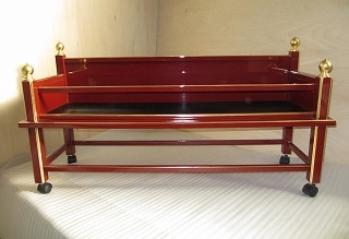 【特別販売品】キャスター付　札立　塔婆立(幅90cm高47.5cm奥30㎝)長期在庫品の為特価セール　木製高級仏具通販　管理番号「997036」
